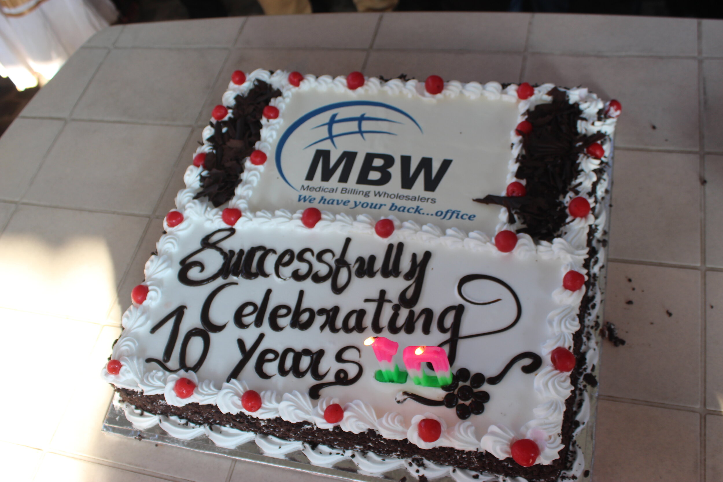 MBW employees gathered for the 10 year anniversary event